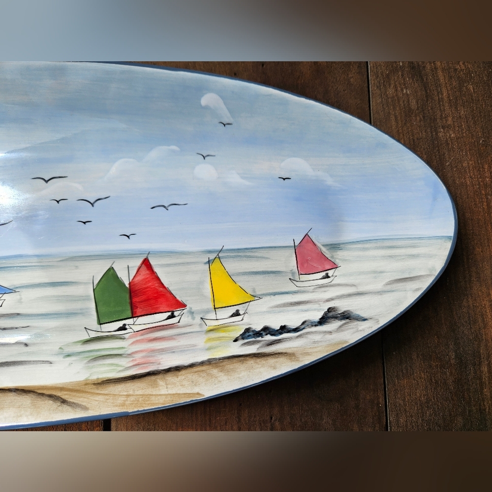 Nantucket Shoreline Oval Platter - Picture 3 of 12